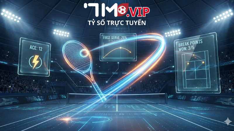 Thống kê chuyên sâu giúp đọc vị trận đấu tennis hiệu quả.